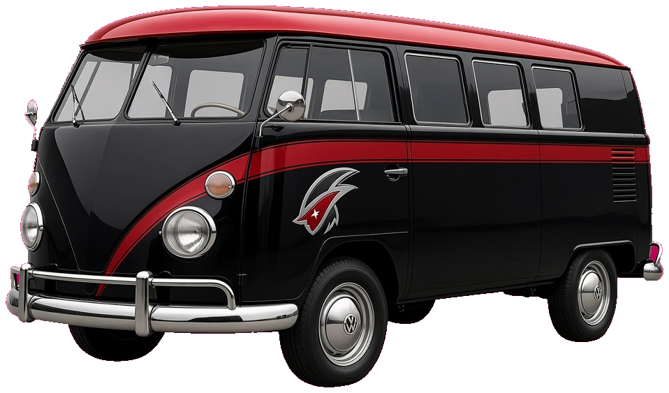 Kombi da escola no estilo do escudo